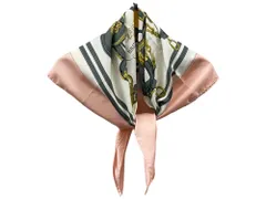 HERMES (エルメス) BRIDGE DE GALA カレ90 スカーフ シルク ピンク レディース/078