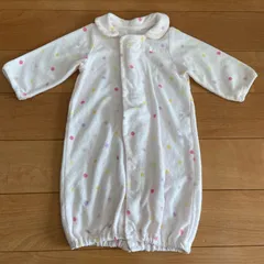 薄ピンク色水玉コンビドレス新生児～のサムネイル
