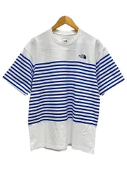 THE NORTH FACE (ザノースフェイス) Panel Border Tee Tシャツ NT32406 L ホワイト×ブルー メンズ/006
