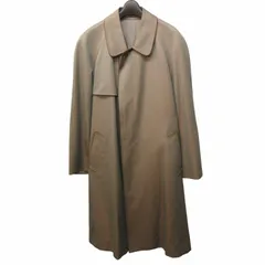 ランバン LANVIN ヴィンテージ トレンチコート シングル 比翼ボタン ウール シルク混 カーキ系 玉虫色系 R48-45 ■KK6 0605のサムネイル