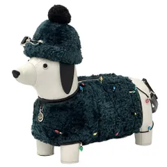 ケイト・スペード Kate Spade バッグ レディース ブランド ショルダーバッグ レザー ウール グリーン ホワイト 犬 ドッグ ダックスフンド アニマル クリスマスツリー ミニバッグ かわいい 【中古】