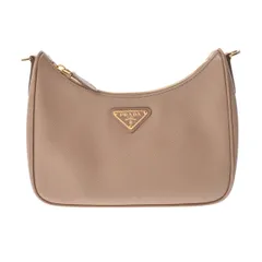 新同 プラダ  Re-Edition 2005  ベージュピンク  レディース  サフィアーノ ショルダーバッグ