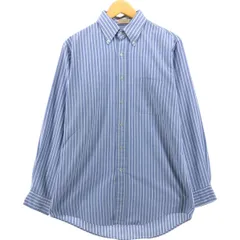 古着 80~90年代 エルエルビーン L.L.Bean 長袖 ボタンダウンストライプシャツ USA製 メンズM相当 ヴィンテージ/eaa564159