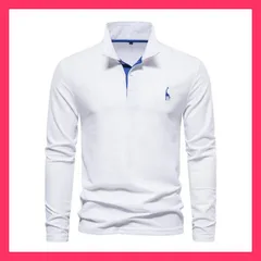 ★スタッフおすすめ★ ポロシャツ メンズ ゴルフシャツ 長袖 Tシャツ 刺繍 カジュアル ビジネス おしゃれ Polo ゴルフウェア 紳士服 秋冬 無地 スポーツ