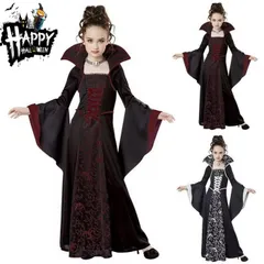 ハロウィン衣装 魔女 巫女 中世ヨーロッパ貴族 悪魔 吸血鬼 バンパイア キッズ コスプレ衣装 女の子 ワンピース 宮廷装 お姫様 仮装 ハロウィン 子供用コスチューム仮装 キッズ Halloween イベント パーティー 仮装