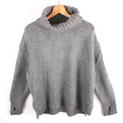 ニコアンド セーター トップス タートルネックニット サムホール レディース 3サイズ グレー niko and... 【中古】