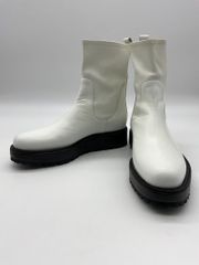 【お値引き交渉大歓迎】未使用 08 sircus　ゼロエイトサーカス 38/24.5cm ホワイト サイドゴアブーツ
