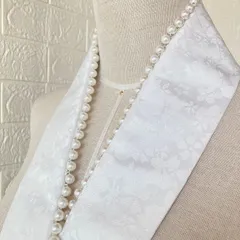 重ね襟 成人式 重ね衿 伊達襟 パール 地紋 着物 浴衣 和小物 和装 高級 卒業式