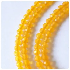 ・ミモザカラーのカルセドニー  2mm  80個