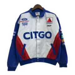 ROUSH Racing NASCAR CITGO刺繍 コットン レーシングジャケット アウター カジュアル ブルー (メンズ L) 中古 古着 P9139