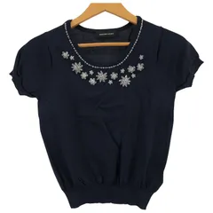極美品★24SS ランバン コレクション 半袖カットソー 半袖ニット ビジュー 極美品☆24SS ランバン コレクション 半袖カットソー 半袖ニット