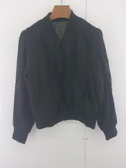 ◇ E hyphen world gallery リバーシブル チェック 長袖 MA-1 ジャケット サイズ F ブラック レディース E  【1305120021058】