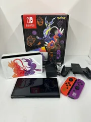 ＋【通電確認済】Nintendo Switch 有機EL スカーレット・バイオレットエディション【ゲーム機本体】【2】