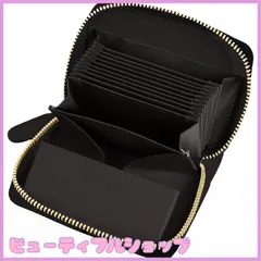 【特価】[RafiCaro] ミニ財布 お札が折れない 財布 レディース メンズ 二つ折り財布 大容量 じゃばら カードケース ボックス型 小銭入れ YKKファスナー 牛革 小さい財布 ブラック