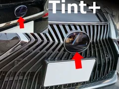 Tint+水洗→再利用Ok エンブレム スモークフィルム(スモーク20％ 前後2枚セット) レクサスES ES300h AXZH10/AXZH11のサムネイル