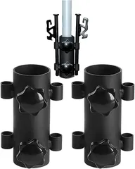 S.fields.inc テントポール固定用ホルダー タープポール固定器 ペグサポート テント設置 キャンプ 登山 2個セットのサムネイル