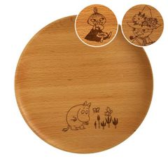 무료 배송(일부 제외) 신품 접시 24cm 목제 식기 플레이트 무민 MOOMIN 리틀 미 스너프킨 디쉬 내츄럴 카페풍 세련된 천연 나무 아웃도어 캠프 캐릭터 [toh-396419]