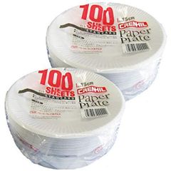 ペーパーウェア(Paperware) 使い捨て食器 ホワイト 15cm T-6S