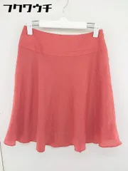 ◇ INDIVI インディヴィ サイドジップ 膝下丈 フレア スカート サイズ36 オレンジ レディース  【1109100016764】