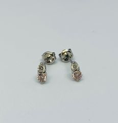 ピンクダイヤモンド　プラチナ　ピアス