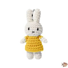【正規品】JUST DUTCH ハンドメイド ミッフィー あみぐるみ キーハンガー イエロー キーホルダー