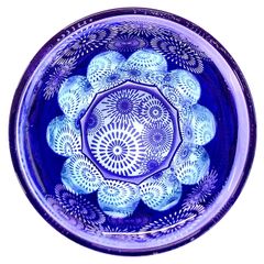 砂切子　花火（金紫×ライトブルー）