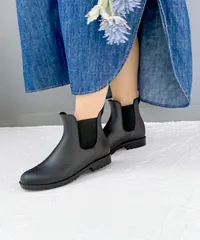 レディース サイドゴアレインブーツ　ブラック