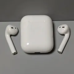 ＜７＞動作良好 清掃済 Apple【 airpods 2nd 第2世代 MV7N2J/A  A1602  A2031 A2032  (6F21/ 1.9.4) 】イヤホン再生3.5時間 純正 正規品 第二世代 中古