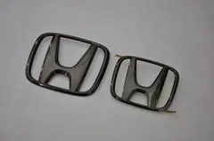 ＣＲ７　アコードハイブリッド　ブラックメッキエンブレムフロント/リアＨマーク２点ＳＥＴ　　INVENTER/grow/メッキ/ブラッククローム/ゴールド/車エンブレム/車パーツ/