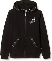 【新品】【ジュニアサイズ】【120cmのみ】puma（プーマ）裏起毛 長袖 パーカー キッズ・ジュニア AMPLIFIED フルジップ フーディー プーマブラック 585231-01-120