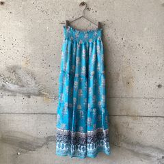 ノーリーズNOLLY‘S水色ティアードスカート