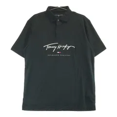 サイズ：LL TOMMY HILFIGER GOLF トミー ヒルフィガーゴルフ  半袖ポロシャツ シグネチャーロゴ  ブラック系 [240101332011]# ゴルフウェア メンズ ストスト