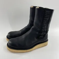 【中古】A BATHING APE レザーサイドゴアブーツ 6 ブラック アベイシングエイプ[10]のサムネイル