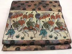 未使用品 正絹 六通 現代 袋帯 着物 438㎝ 服部織物 金糸