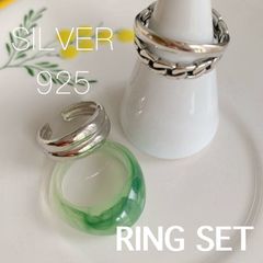 リング シルバー 925 レディース 3個 セット 新品未使用  匿名配送 アクセサリー おしゃれ 人気 おすすめ かっこいい カジュアル シルバーリング シルバー925リング 指輪 silver925