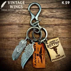 カラビナ キーリング アメカジ 牛タグ ストリート K59