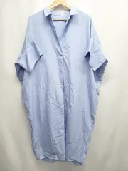 ◇ ⊂ URBAN RESEARCH ITEMS アーバンリサーチアイテムズ 半袖 膝下丈 ワンピース サイズFREE ブルー系 レディース E  【1507230003911】