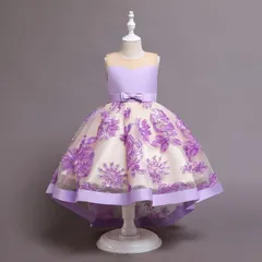 子供ドレス ロングドレス 発表会ドレス 子供 女の子 結婚式 発表会 チュールスカート ロングドレス ワンピース ノースリーブ リボンドレス パーティードレス キッズ 子ども ワンピース お呼ばれ/ピアノ演奏会フラワーガール 110-150CM XTMS269