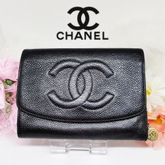 AVE19 シャネル 極美品 キャビアスキン 3つ折り財布 ココマーク - メルカリ