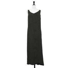 Yohji Yamamoto ヨウジヤマモト ワンピース ヴィンテージ ブラック 黒 サイズ:2(M) / Yohji Yamamoto ＋NOIR ドットプリント ワンピース / ロング丈 マキシ ノースリーブ 総柄 ジョーゼット【レディース】【中古】