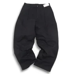 【新品 未使用】 GU ジーユー 通年 ストレッチ★ タック ワイド テーパード チノ パンツ Sz.M メンズ 黒