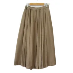 サマンサモスモス SM2 TC微起毛プリーツスカート F 茶 ブラウン
