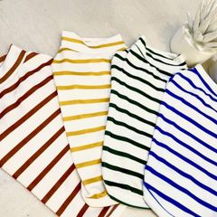 犬の服　ボーダーシンプルトップス