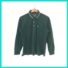 美品 MICHIKO LONDON ミチコロンドン ポロシャツ シャツ トップス 長袖 シンプル おしゃれ レディース グリーン M 送料無料 古着