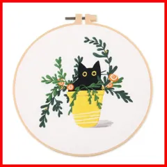 ハンドメイド刺繍フレーム 猫ちゃん親子カード付き·͜· ♡ putikadenichiba_embroidery