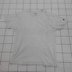 ◇ ⊂ Champion チャンピオン シンプル 半袖 Tシャツ サイズL ライトグレー系 メンズ E  【1508260062206】