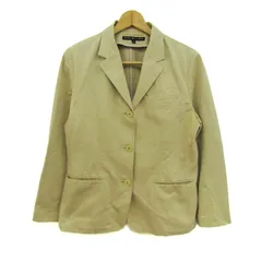 ラルフローレン テーラードジャケット アウター コットン 日本製 レディース 7fサイズ ベージュ RALPH LAUREN 【中古】