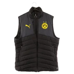 PUMA (プーマ) BVB ドルトムント ロゴプリント キルティングベスト 749883 ブラック/イエローのサムネイル