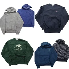 古着卸  チャンピオン Champion リバースウィーブ パーカー スウェット 6枚セット (メンズ Ｓ )  総柄 プルオーバー  中古 古着 NB7391