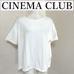 シネマクラブ レディース 大きいサイズ Tシャツ 半袖 白 無地 LL